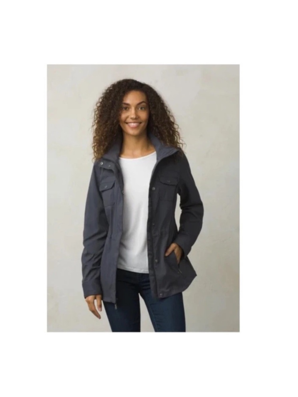 prAna Halle Jacket Dark Gray Charcoal Utility Size Medium